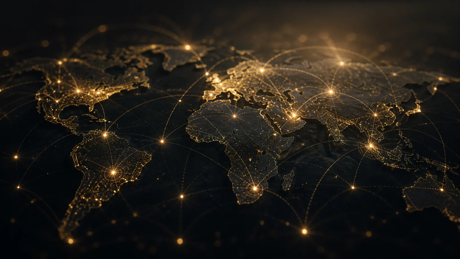 Global digital network representing business visibility